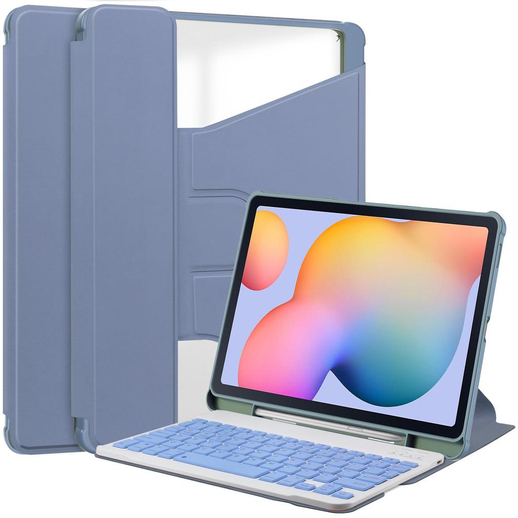 Compatible with Samsung Tab S10 Ultra: 360° Rotating Bluetooth Keyboard Protective Case.
