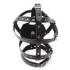 PU Leather Harness Face Mask Cool Black Headgear BDSM Bondage Restraint Muzzles Ball Mouth Gag Sex Toys for Couples Adult Games