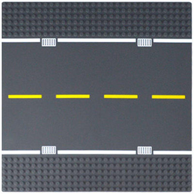 Non-Toxic City Road Street Baseplate Straight Crossroad Curve T-Junction Building Blocks Base Plates Construction For Children Kids