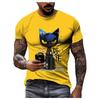 Cute Cat Cartoon Pattern Unisex T Shirt Summer Fashion 3D Printed