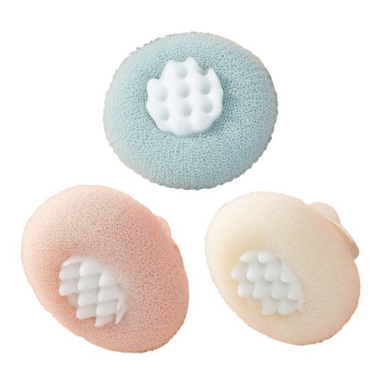 1/2/3/4Pcs Massage Shower Ball Super Soft Sunflower Suction Cup Bath Ball Exfoliating Bath Sponge Cleaning Brush