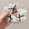 Lace Check Bow Hair Ring Female Cute Sweet Balls Scrunchie Vintage Gentle Hair Accessories