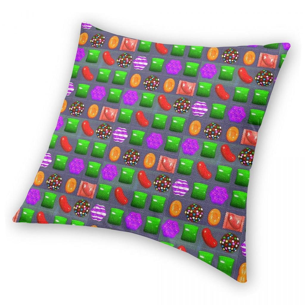 Combo Caramelle Candy Crush Saga Federa Poliestere Lino Velluto Stampata Cerniera Federa Decorativa Copricuscino Divano