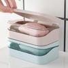 Double Layer Soap Holder with Drain - Light Luxury Design for Bathroom & Travel