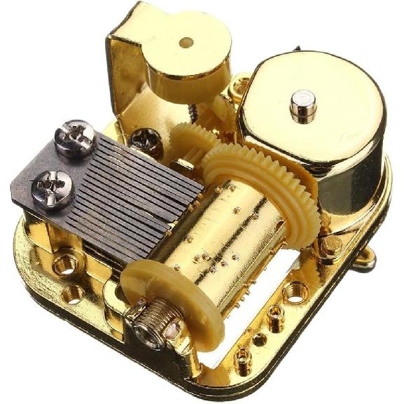 18 Note Musical Mechanism Movement for DIY Music Box, Ode To Joy, Golden Clockwork Music Movement