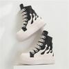Concise Platform Thick Bottom Unisex Shoes All Match Mixed Color Increase Sport Shoes Runway Sneakers Large Size Casual Trainers
