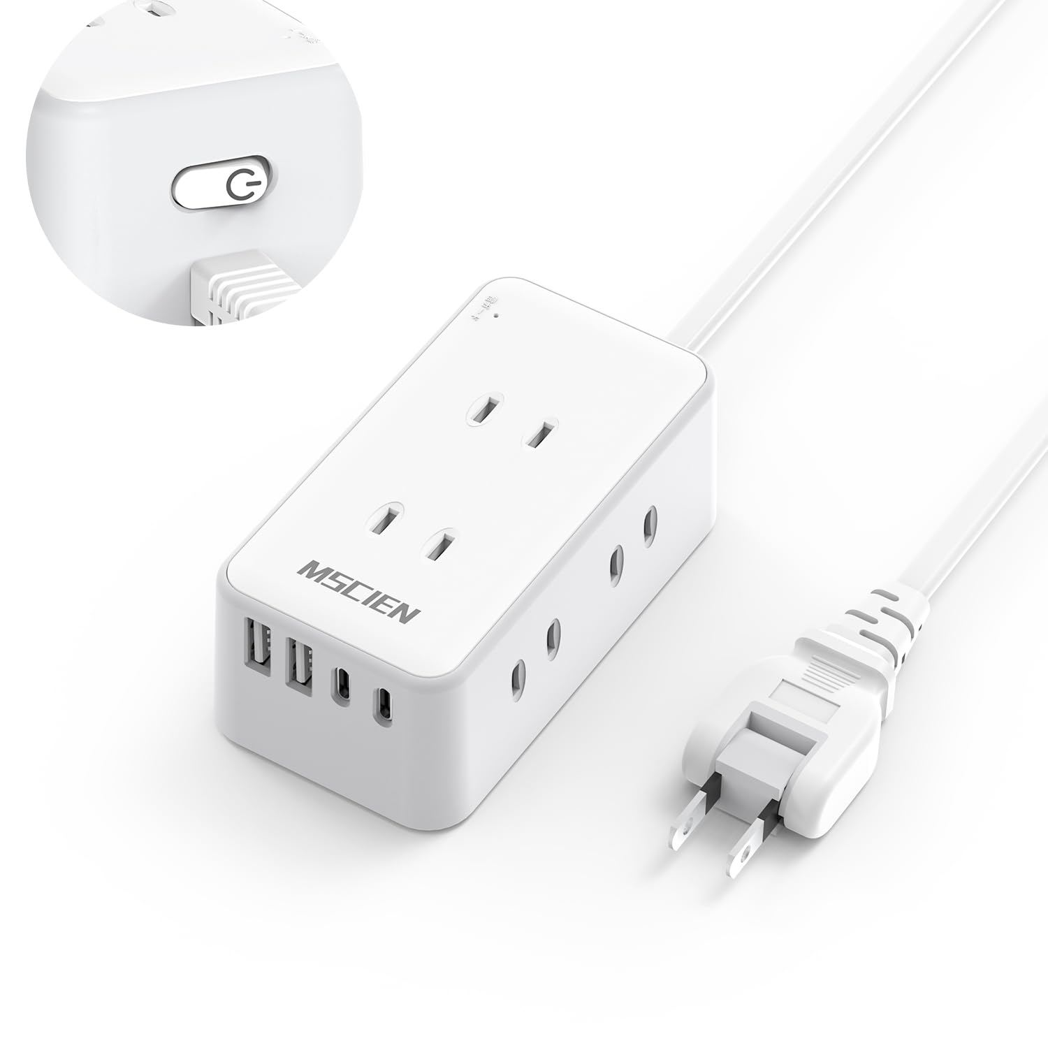 

Mscien 3m USB Power Strip with Switch, 6 AC Outlets, 2 USB-C Outlets, 2 USB-A Outlets, 6 USB-C Outlets, 2 USB-A Outlets, 6 USB-C Outlets, 6 ...
