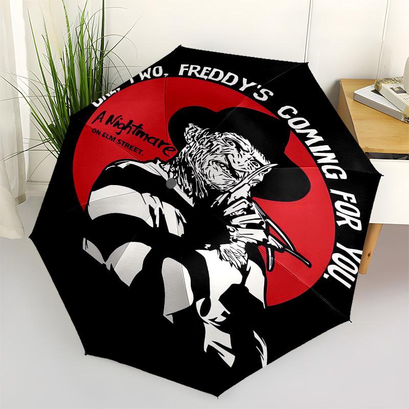 

1pc Freddy Krueger Nightmare on Elm Street Umbrella with Plastic Handle,Cartoon Pattern,Suitable for All Seasons Multi-functional Umbrella456
