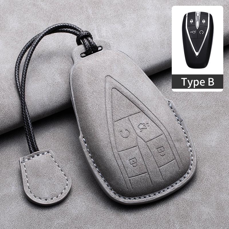 Leather Car Key Case Cover Fob For Changan CS35PLUS CS35 Plus CS55 PLUS CS75 PLUS Eado UNI-T UNI K Oushang X5 X7 EV 2019-2025