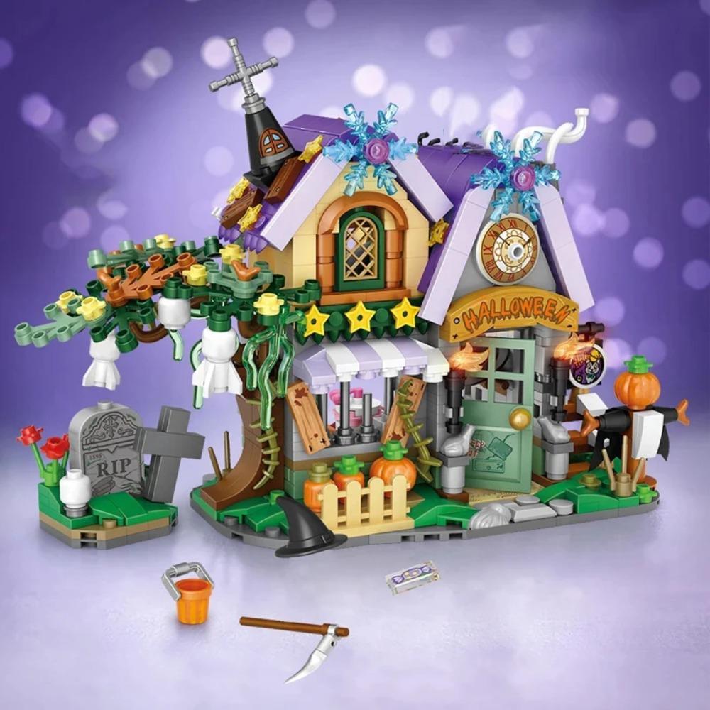 Creative cute flowers for children construction decoration Homemade model DIY building blocks toy assembly toy Christmas gift