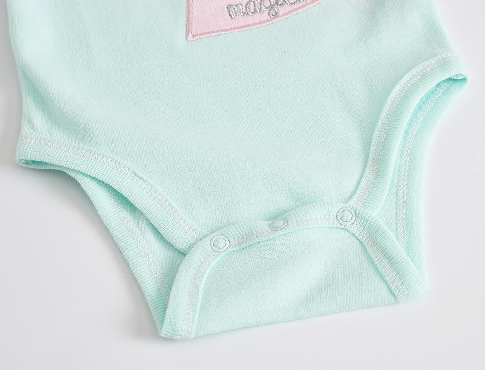 2025 Korean Style Summer Baby Girl Bodysuit Set - 3-Piece Newborn Rompers