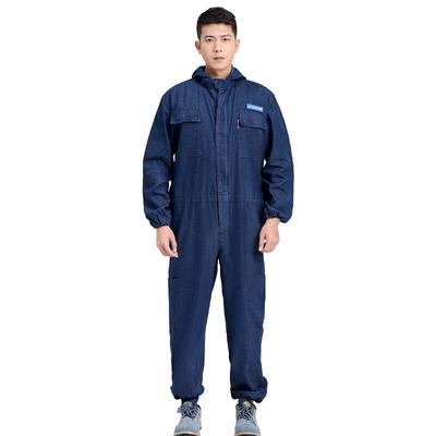 Zhanzhanhu ZZH043 Summer Hooded Denim Work Coveralls