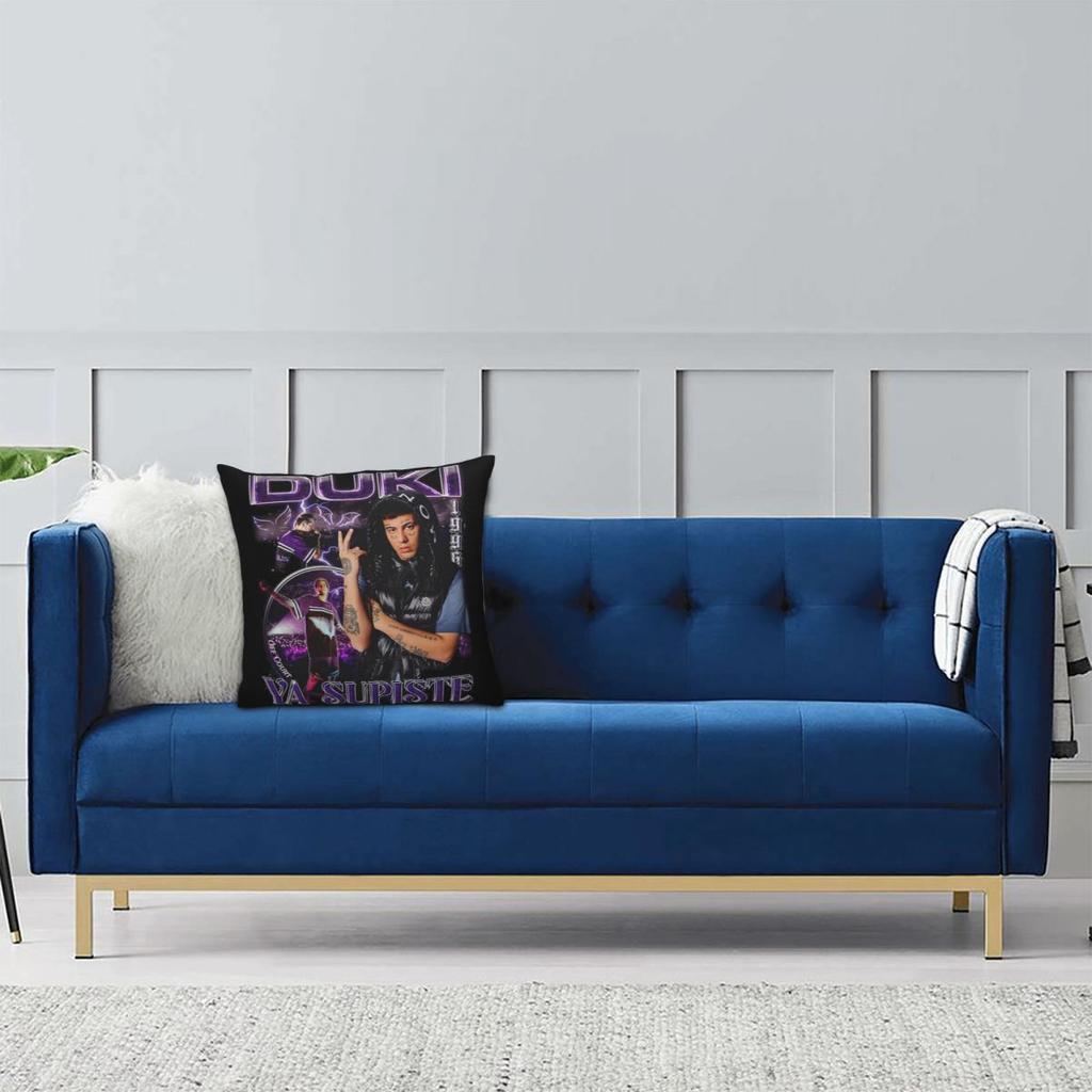 Duki Singer Rapper Pillowcase Printing Polyester Cushion Cover Decor Throw Pillow Case Cover Bed Zipper 45X45cm