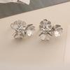 Luxury Niche Design Flower Earrings: Trendy Metal Style Studs, Elegant & Versatile for Women