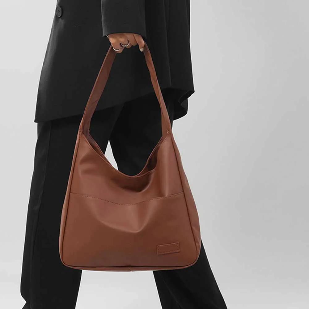 Fashiable and Minimalist Retro Shoulder Bag, Handbag, Casual Commuting Trend, Large Capacity Tote Bag-ll