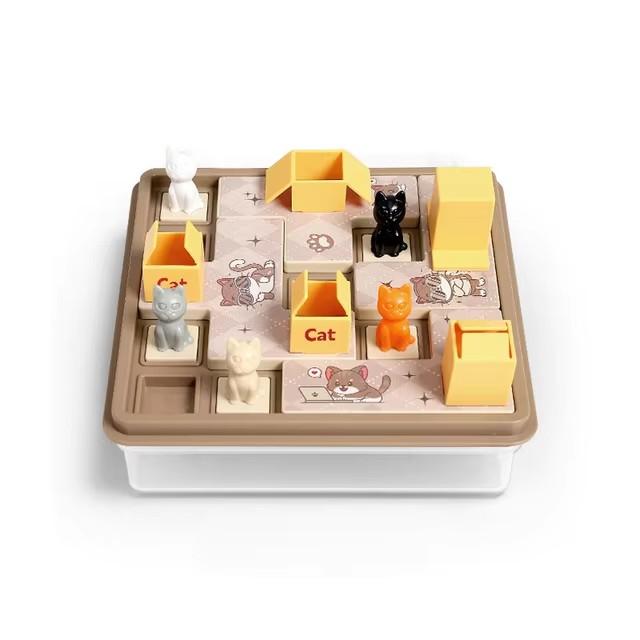 Kids Cat Express Box Board Puzzle Logic Game Education Learning Toy Children Training Spatial Planning Family Party Game