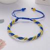 Charm Yellow Blue Ukraine Bracelets For Women Men Handmade Woven String Ukrainian Flag Color Bracelet Couple Friendship Jewelry