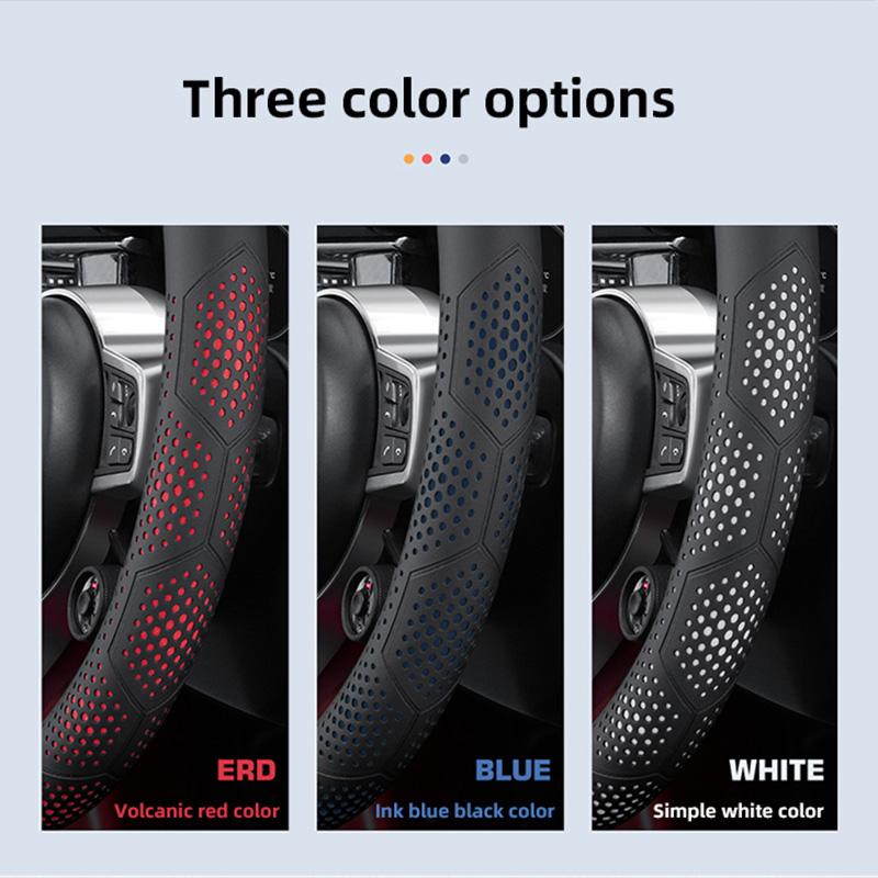 38cm Diameter Leather Car Steering Wheel Cover For Citroen C4 C3 C2 C1 Xsara Picasso Non-slip Steering Wheel Cover Auto Interior UR8