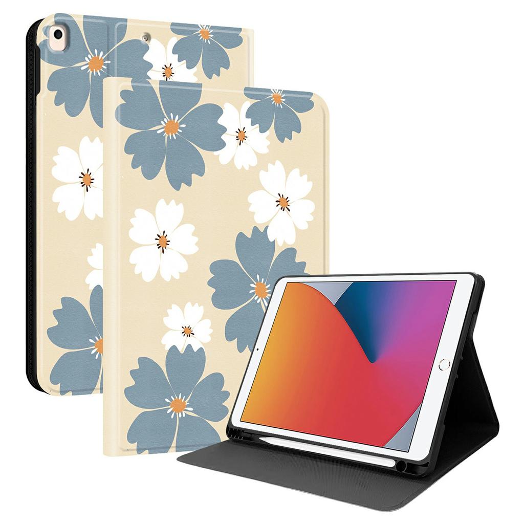 PU Leather Case For iPad 10.2 (2021) / (2019) / (2020) Pattern Print Tablet Cover Stand with Pen Slot (Stylus Not Included)