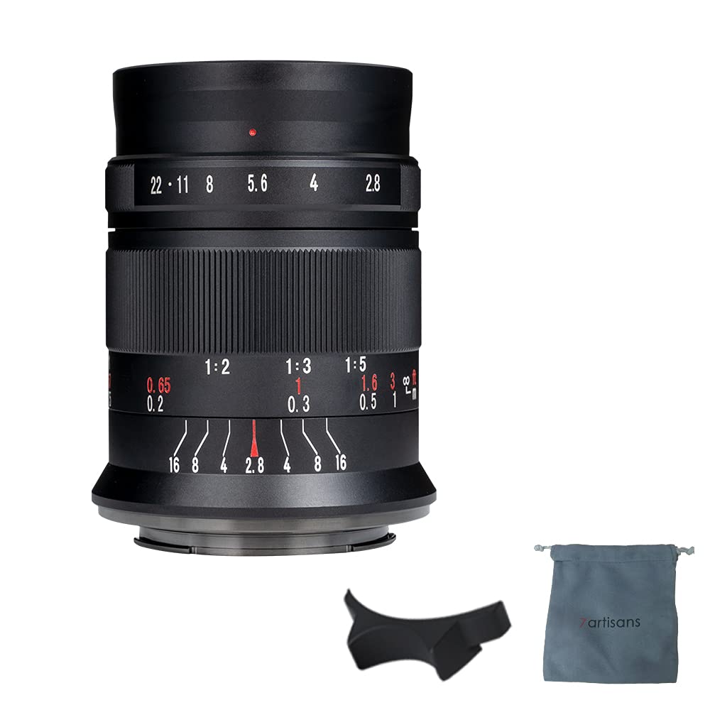 7Artisans Obiectiv de cameră macro 60mm F2.8 Mark II cu focalizare manuală pentru camere mirrorless APS-C, Leica T, Leica TL, Leica TL2, Leica CL și Sigma FP