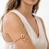 Arm Bracelet for Women, Adjustable Opening C-Shaped Armband, Star Moon Rhinestone Design Arm Cuff, Metal Texture Arm Jewelry