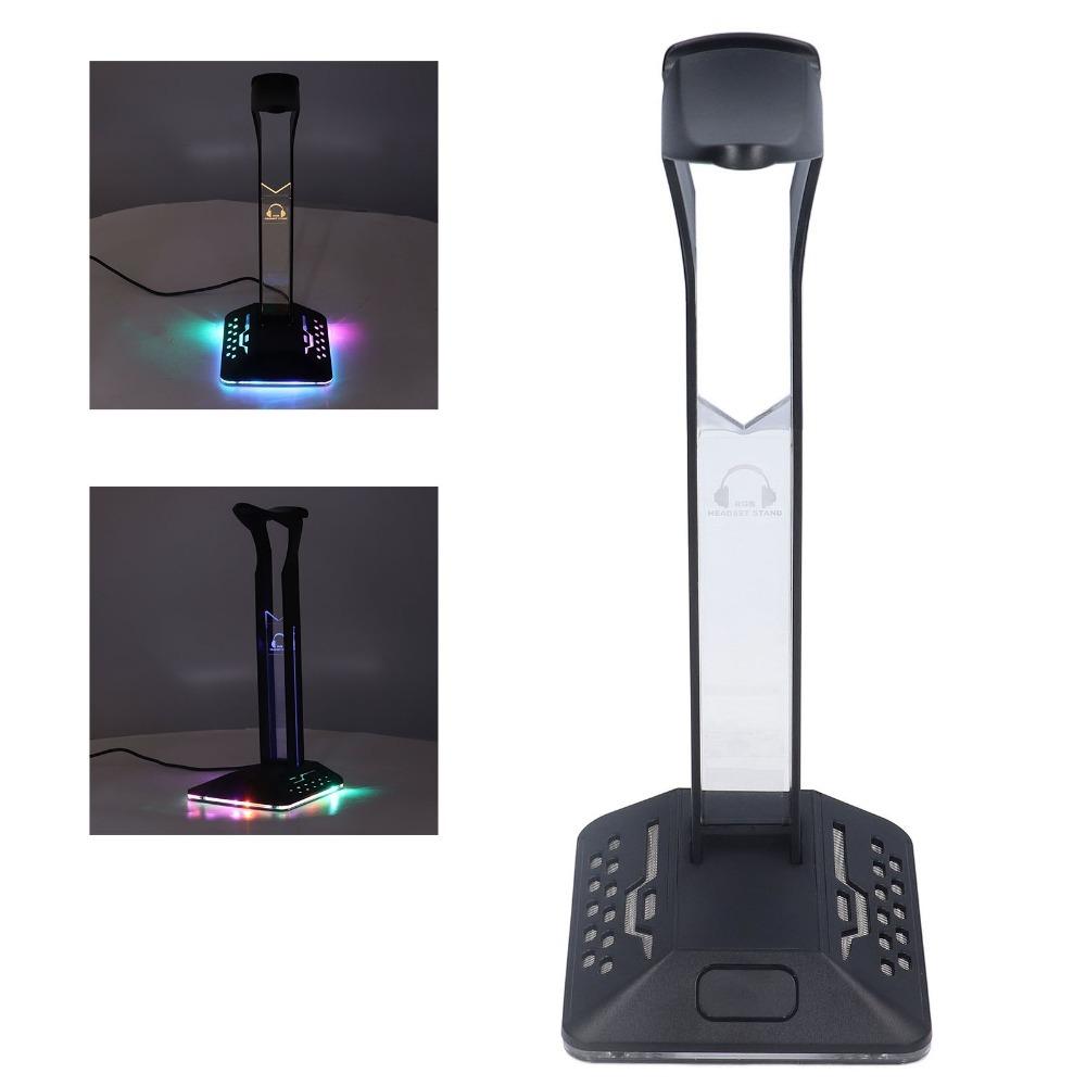 Multi Light Mode Adjustable Universal Desktop RGB Headphone Stand for Desk Game Accessories