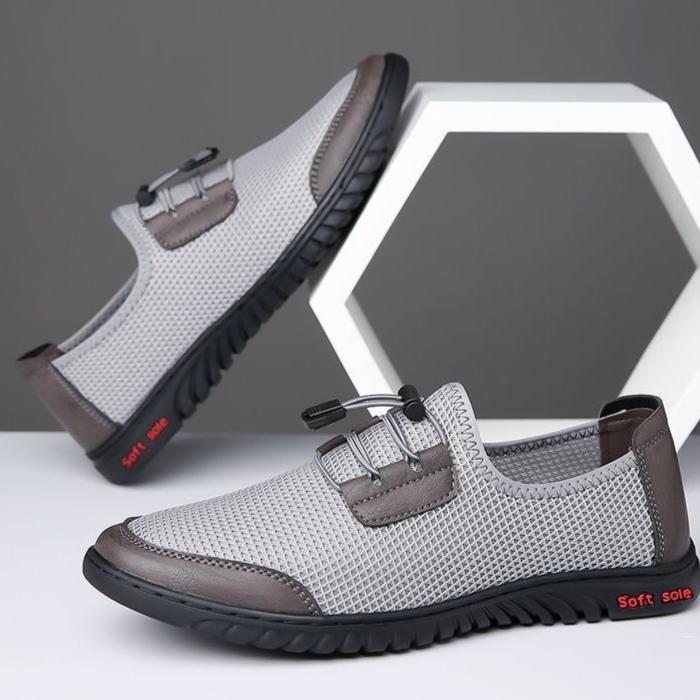 New Men's Summer Casual Shoes – Versatile Soft-Sole Breathable Mesh Fly-Knit Board Shoes, Running Athletic Sneakers for Men