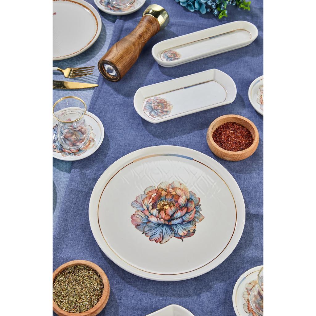 Set de cină Chakra Luxury Relief 24 piese pentru 6 persoane