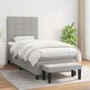 3136557 vidaXL Divan Bed and Mattress Light Grey 90x190 Cm Fabric