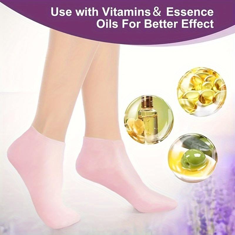 2 pairs/ 1 Pair of Silicone Moisturizing Socks Designed for Dry, Cracked Heels And Rough Skin, Suitable for Both Men And Women