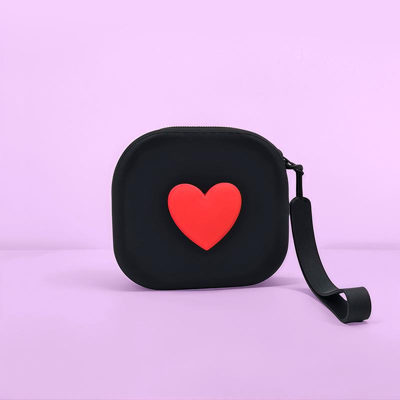 Solide, runde, quadratische Münzbeutel aus Silikon, weich, klein, Designer-Reißverschluss, Münzgeldbörse, Mini-Geldbörse, Beutel, Aufbewahrungsbeutel für Ohrringe und Kopfhörer