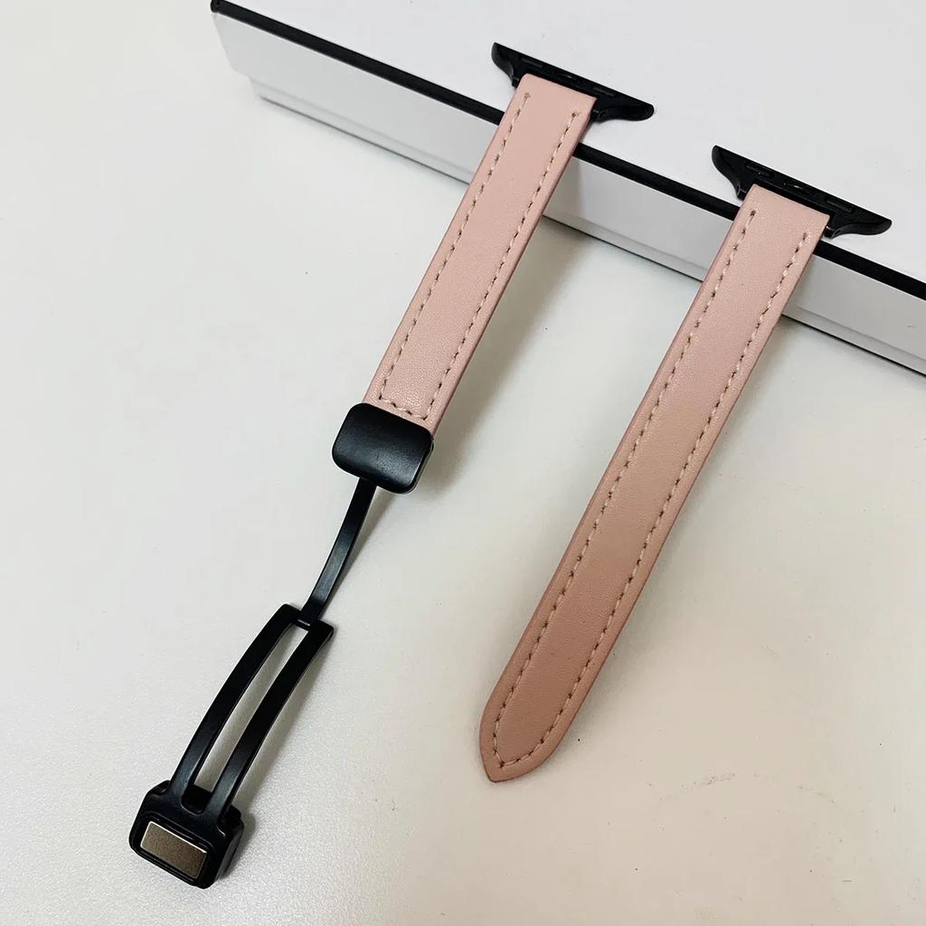 New Band For Apple Watch 46 44 40 45 41 49 42 38mm Magnetic Buckle Soft Strap For Ultra Series 10 9 8 SE 7 6 5 4 3 Watchband