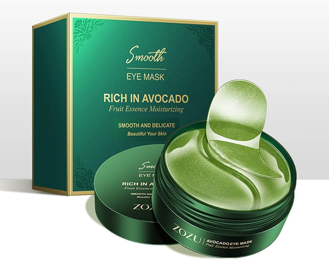 Under Eye Patches 30 Pairs with Hyaluronic Acid & Collagen - Avocado Eye Mask for Dark Circles, Puffy Eyes, Wrinkles & Fine Lines - Hydrating Under