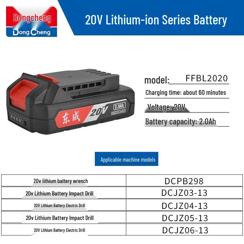 Dongcheng 18V/20V Lithium-ion Battery Charger CN plug (adapter included)