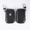 Leather Car Key Cover Case Wallet Bag For Peugeot 206 307 308 3008 207 208 407 408 508 2008 5008 Key Bag Keychain Accessories