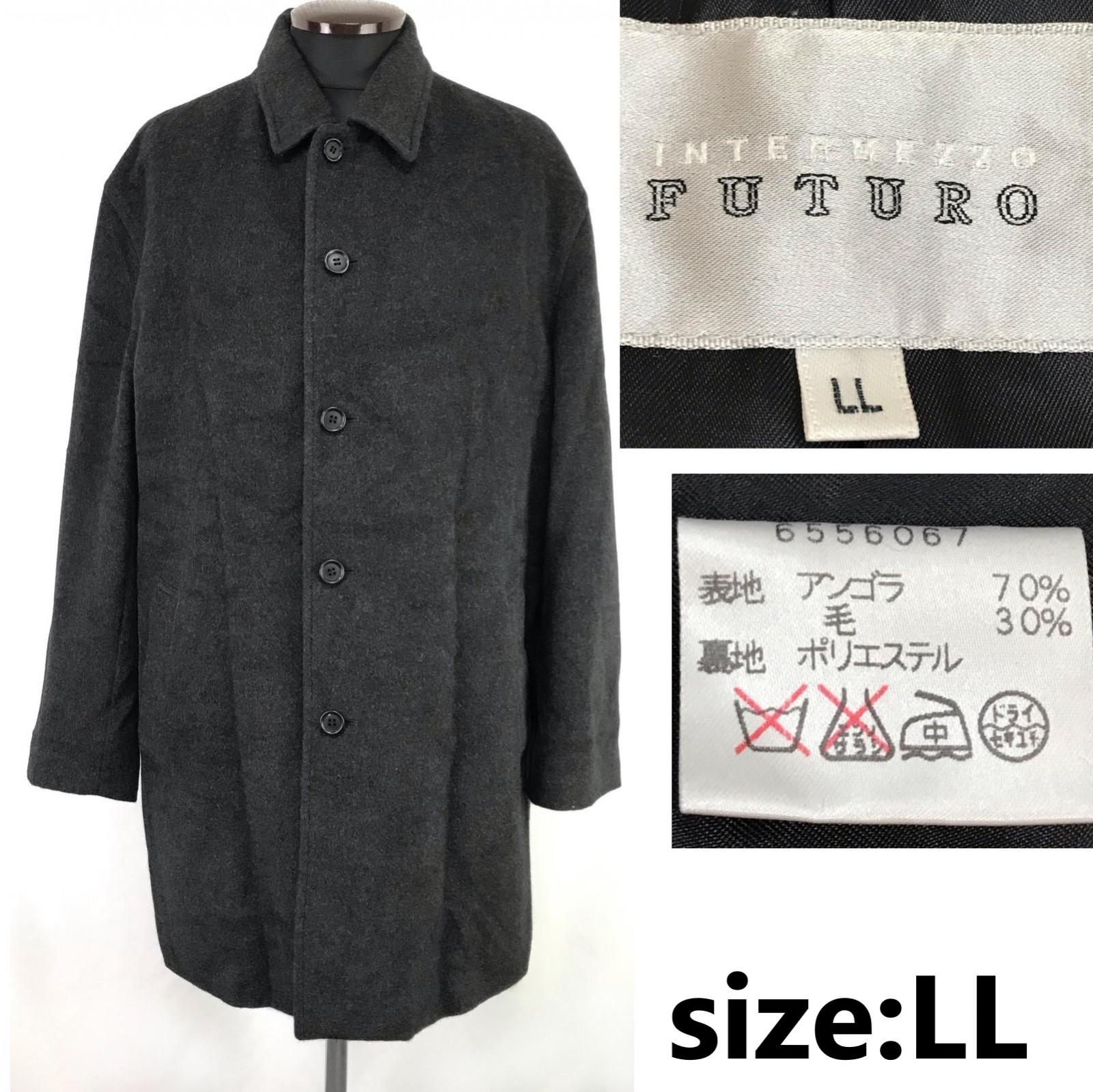 

INTERMEZZO FUTURO D’URBAN Пальто из ангоры [Мужское LL/Черное] Длинная куртка(ИСПОЛЬЗОВАЛ)