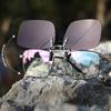 2026 Square Clip On Sunglasses Women Polarized Red Lens UV400 Men Goggles Clips Anti Glare Vintage Glasses HD Clip-On Glasses