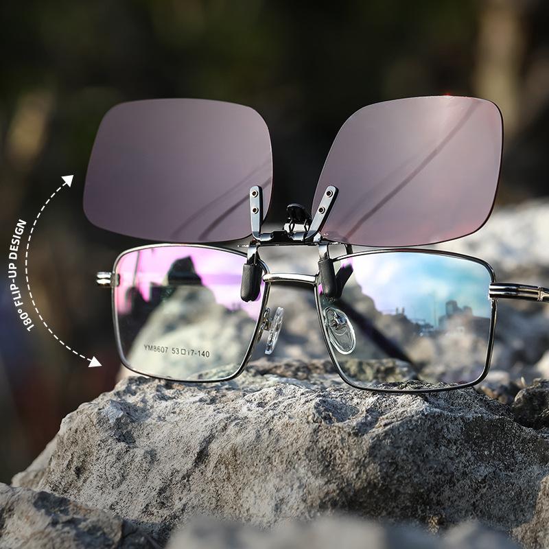 Lenti per Occhiali da Sole Polarizzate Tinta Vino Rosato Moda Clip per Occhiali Resistente ai Raggi UV di Lusso Non Include la Montatura degli Occhiali