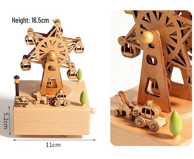 Christmas Festival Wooden Music Box: Creative Children's Toy and Home Decoration Craft, Perfect Birthday Gift