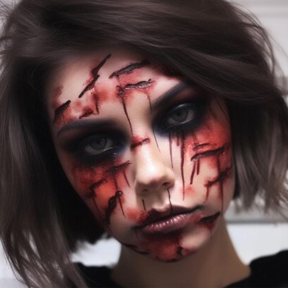 Fake Blood Prop with Spray Head Halloween Decoration Horror Cosplay Cosmetics Artificial Plasma Party Supplies Pranks DIY Halloween Supplies