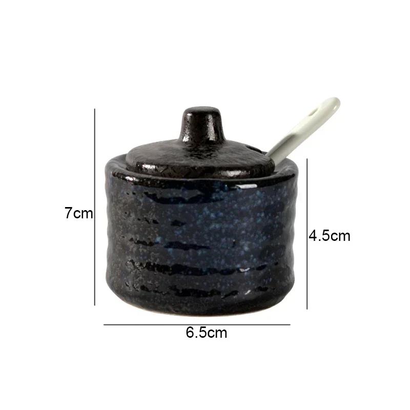 Retro Ceramic Seasoning Jars Salt and Pepper Shakers Kitchen Spice Tools Spice Organizer Jars Seasoning Box Kitchen Accessories