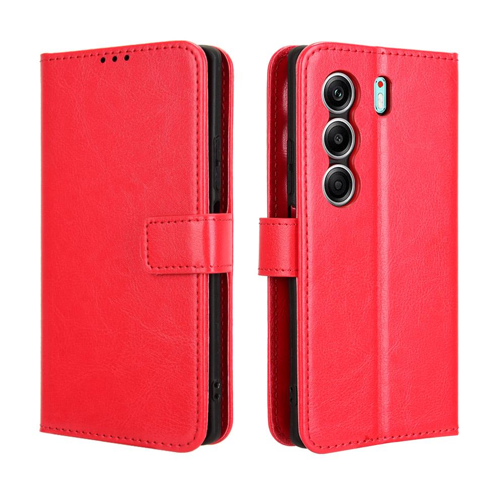 

Шкіряні чохли-книжки для Tecno Camon 40 Pro 4G / 5G Шкіряний чохол [Шкіра вінтаж] Міцні ретро чохли-книжки Tecno Camon 40 Pro 4G/5G червоний