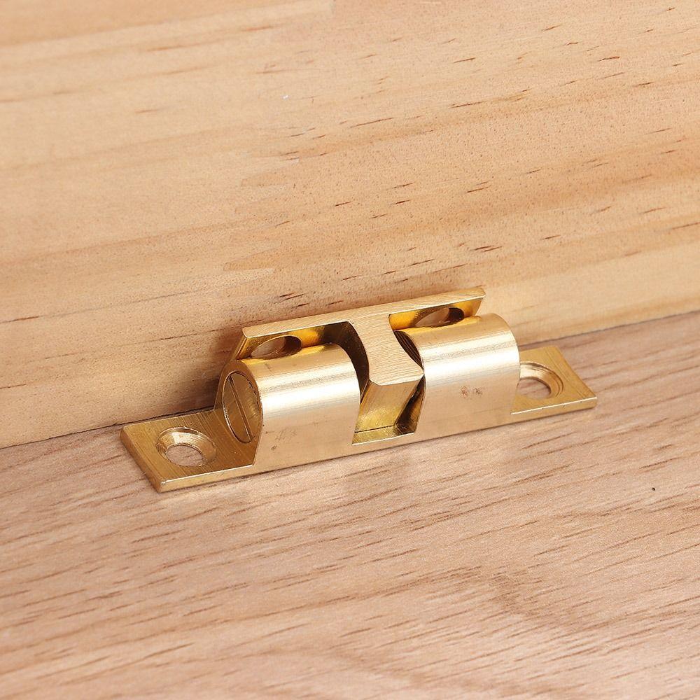 1Pcs Double Spring Steel Ball Bead Lock Brass Copper Damper Buffer Door Catch 40/50/60/70mm Closet Tension Latch