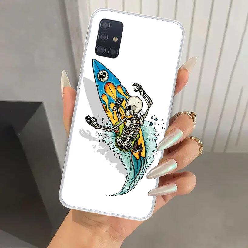 Surf Board Aesthetic Phone Case for Samsung Galaxy A52 A32 A22 A12 A02S A50S A30S A10S Note 20 Ultra 10 Plus S10 A31 A20 A71 A72