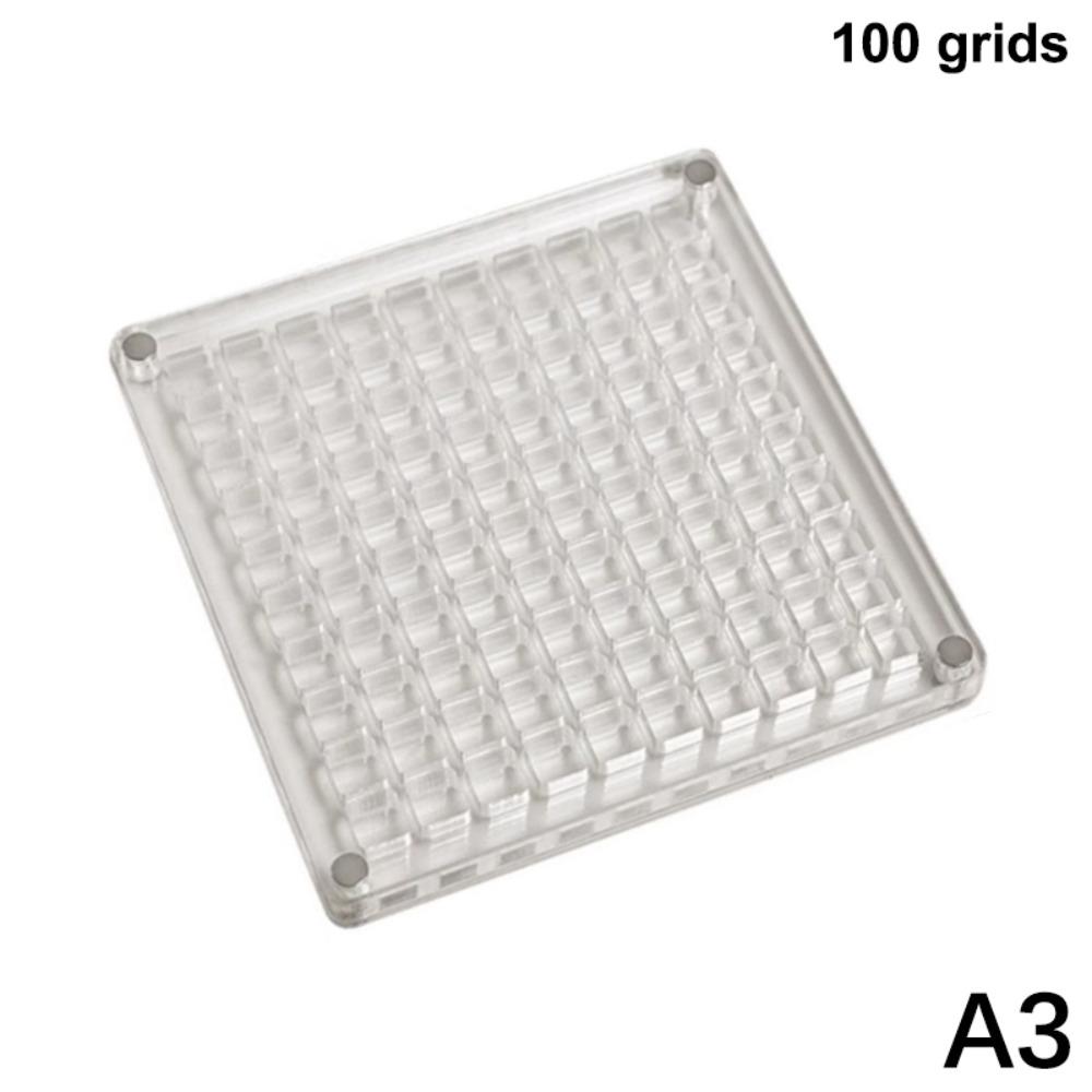 

36/64/100 Grids Display Box Acrylic Organizer Box New Storage Containers Gems Display 100 Grids