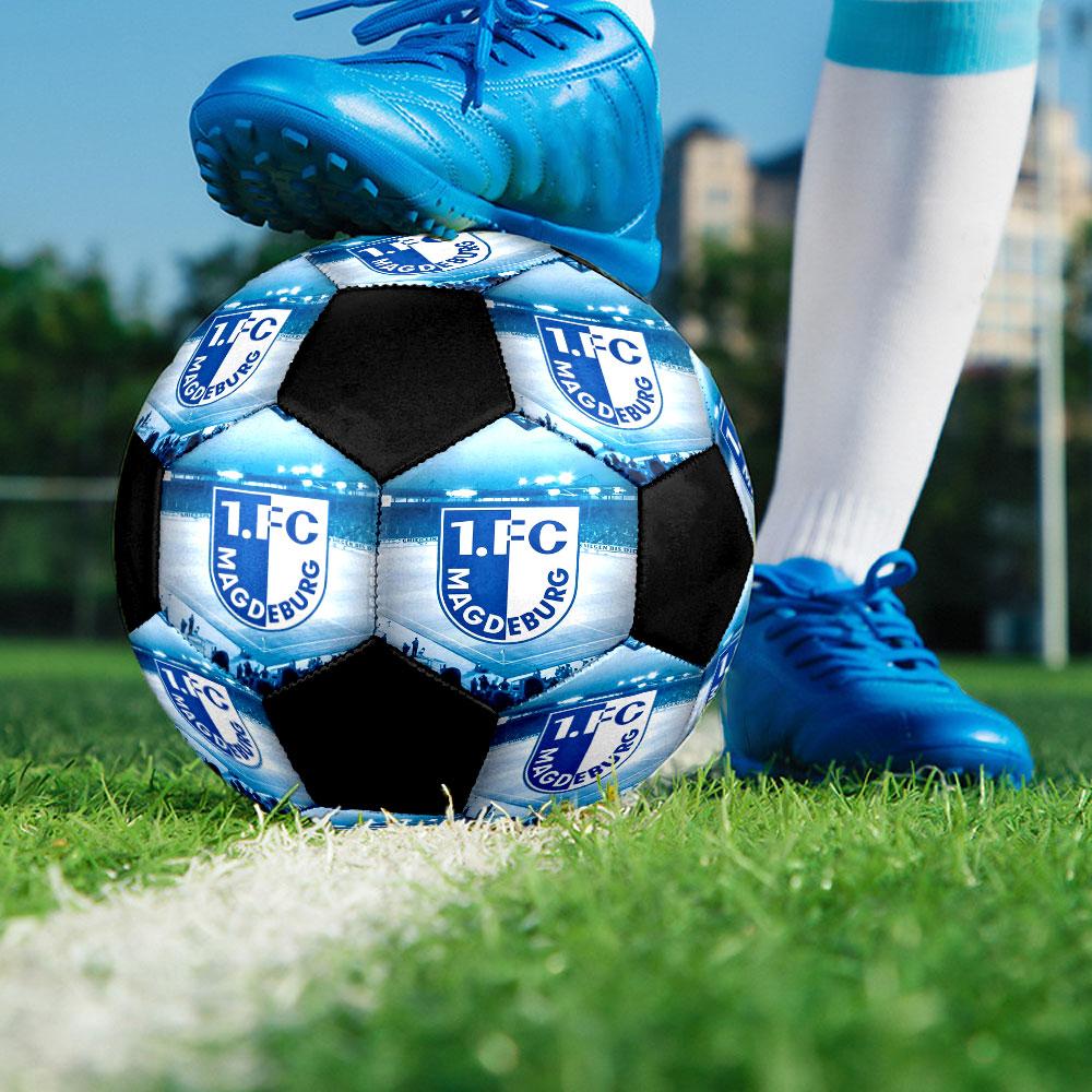 1 pz 1 FC Magdeburg Pallone da Calcio Taglia 5 Pallone da Calcetto Indoor alla Moda Colorato Gioco in Cortile - Ottimo Regalo per Appassionati di Sport HE2