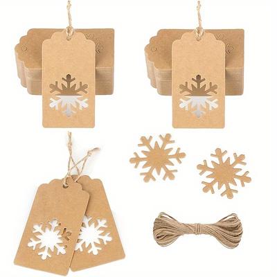 00 Pieces of Kraft Paper Christmas Gift Labels, Kraft Paper Christmas Holiday Gift Labels, Wedding Gift Crafts