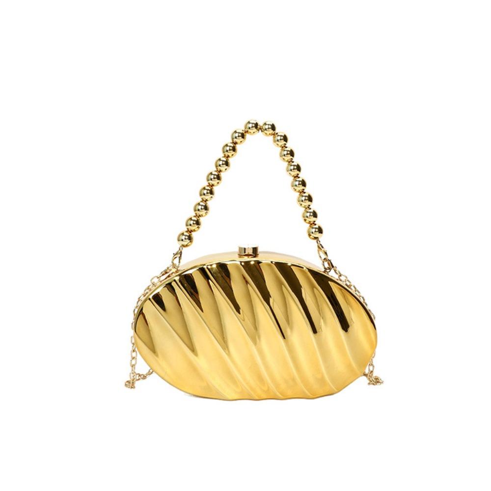 Нишевая световая роскошь акриловая глянцевая твиловая женская вечерняя сумка весенняя новая литературная и универсальная сумка через плечо золотой