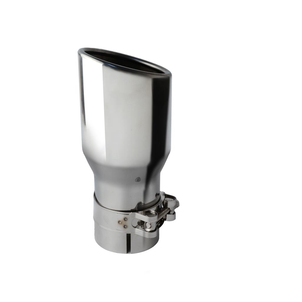 Inlet  2.5 Inch  Exhaust Tips   2.5" To 3.5"  4 Inch Exhaust Tail Pipe Tips Single Slant Cut   Exhaust Muffler Tip  63mm