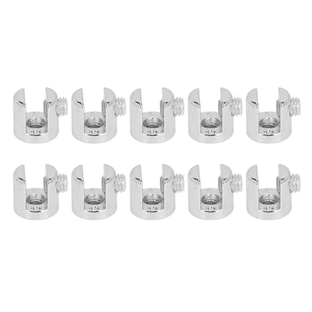 10pcs Glass Plate Fixing Clamp Zinc Alloy Board Fixing Clip for 6‑8mm Glass Wooden Boards